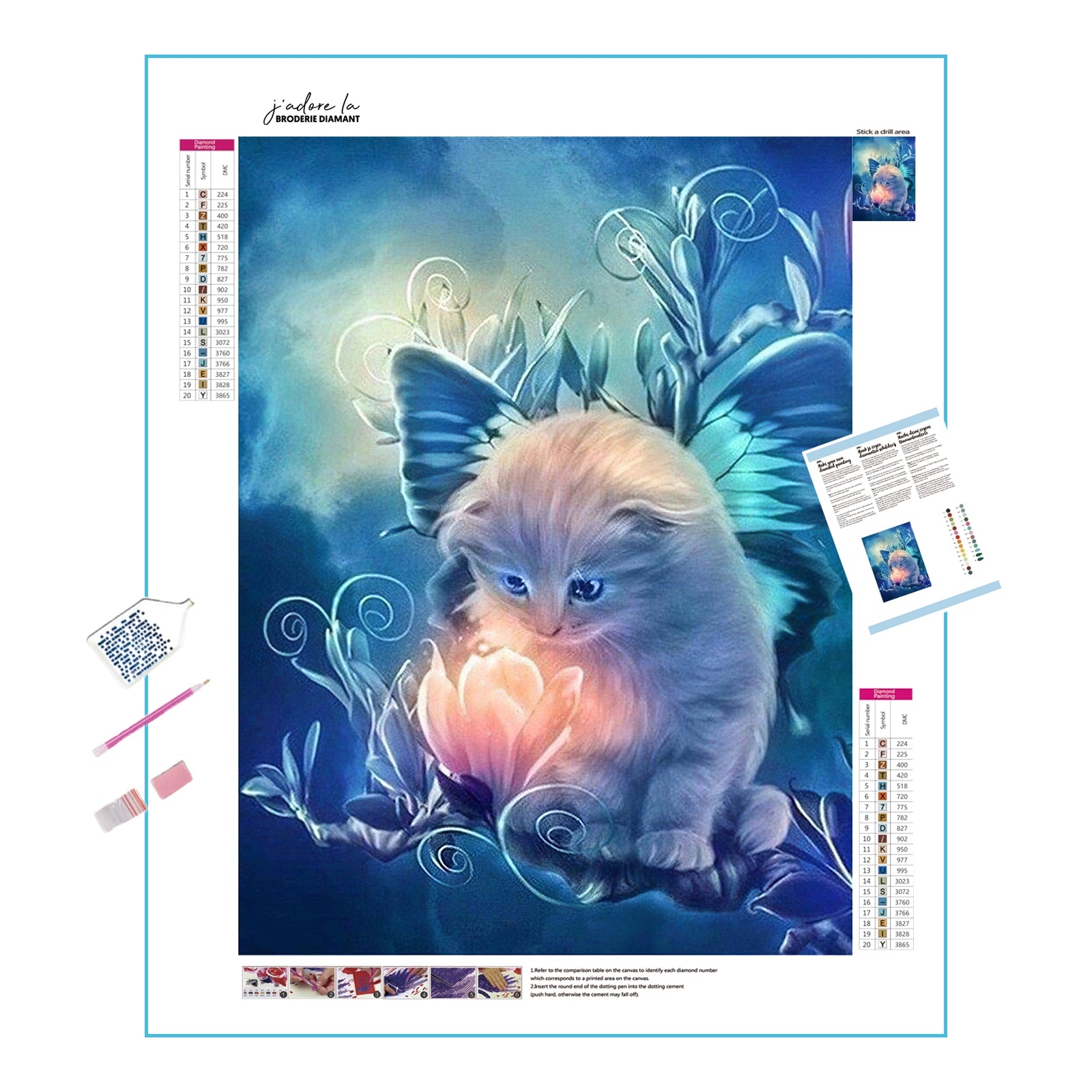 Una pintura de diamantes llamado 'Gato espiritual' - Meencantalapinturadediamantes