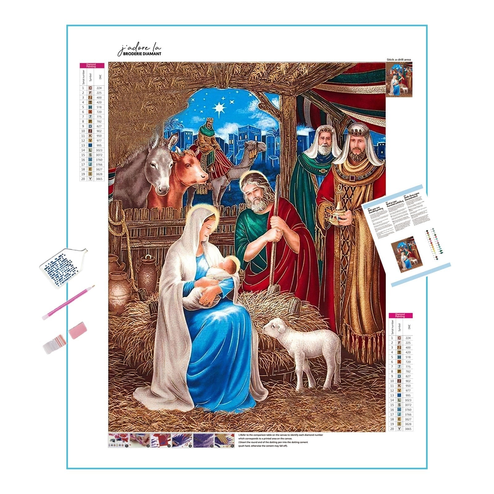 Una pintura de diamantes llamado 'Jesús cristiano bebe' - Meencantalapinturadediamantes