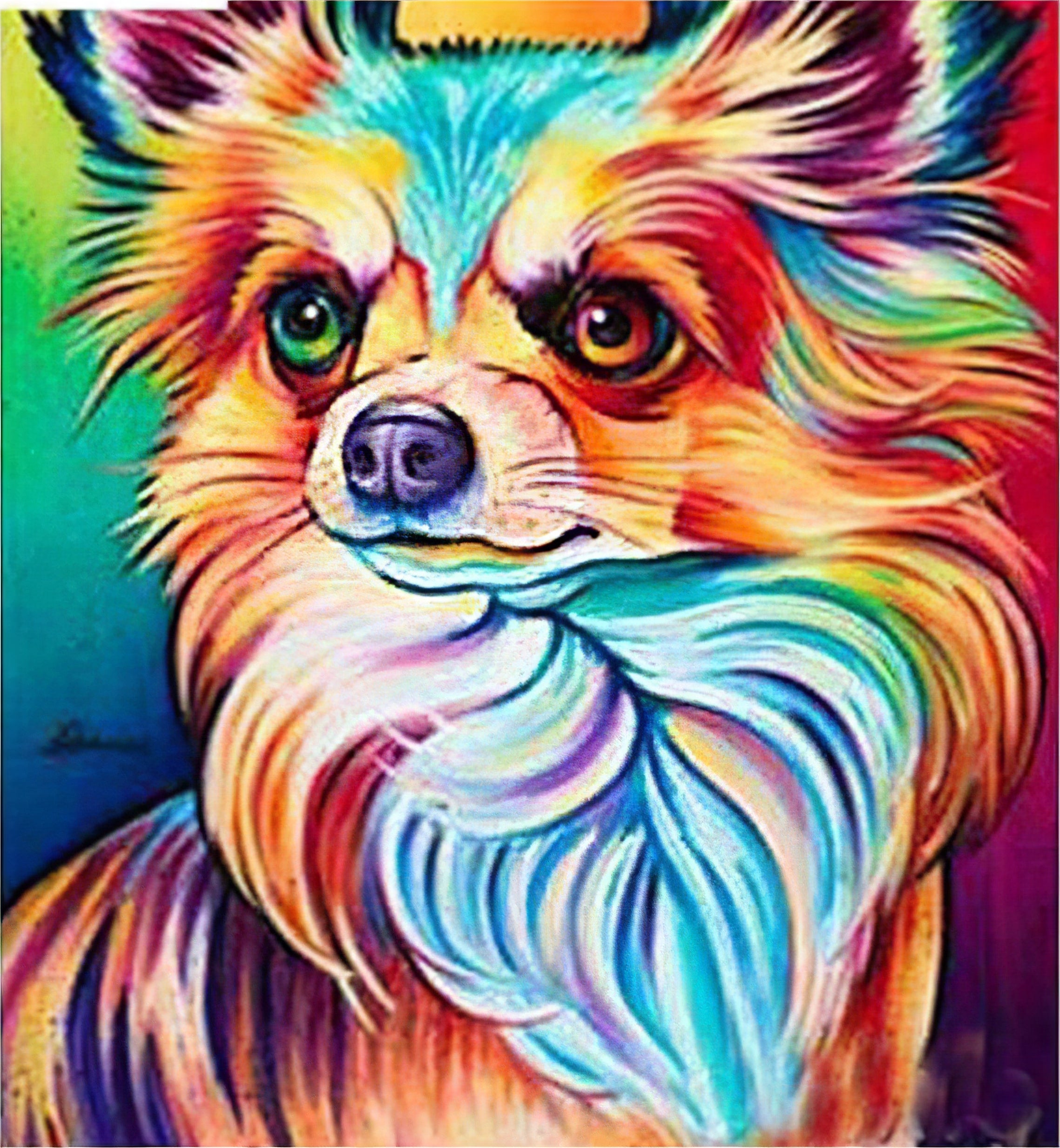 Una pintura de diamantes llamado 'Perro chihuahua' - Meencantalapinturadediamantes