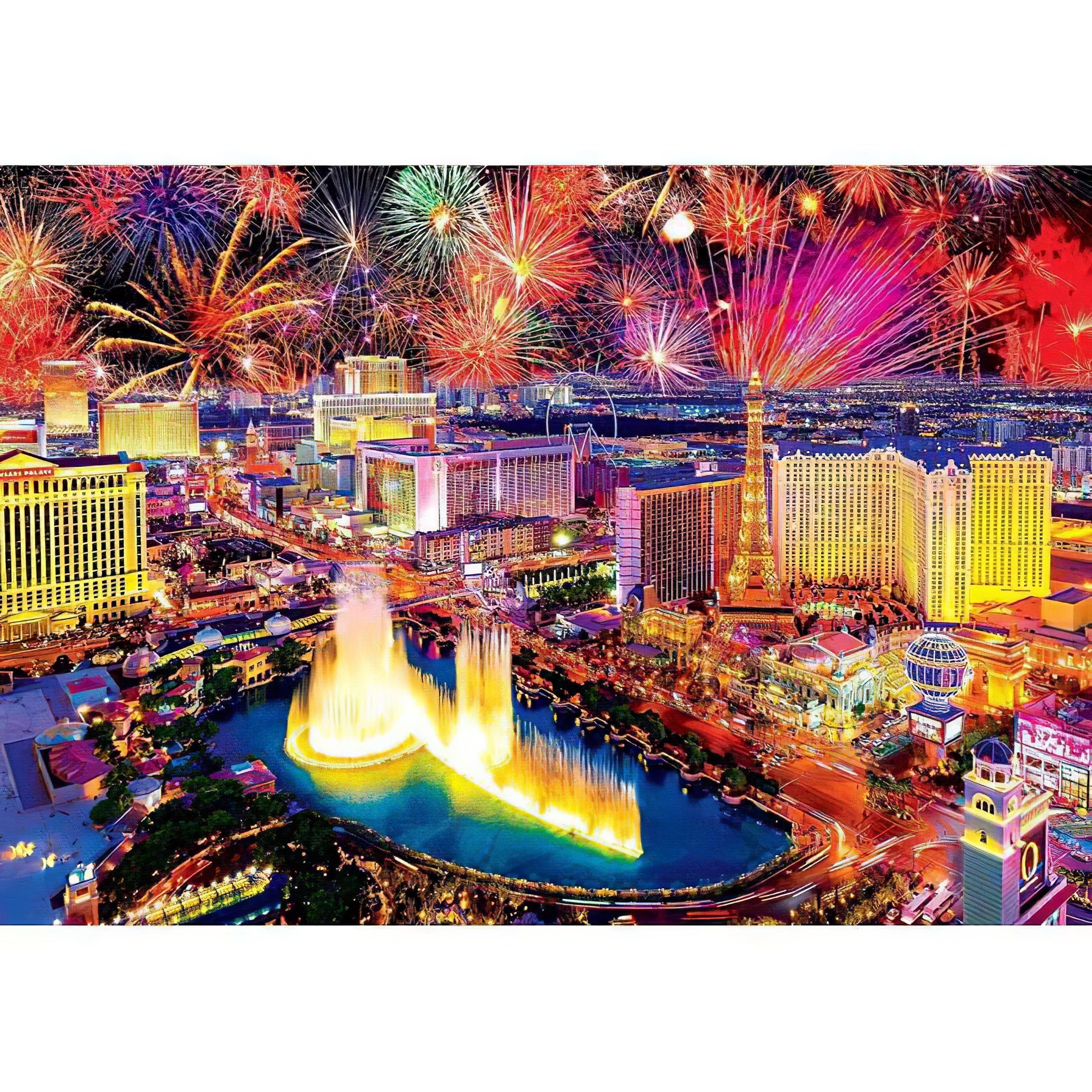 Una pintura de diamantes llamado 'Fuegos artificiales de la ciudad de Las Vegas' - Meencantalapinturadediamantes