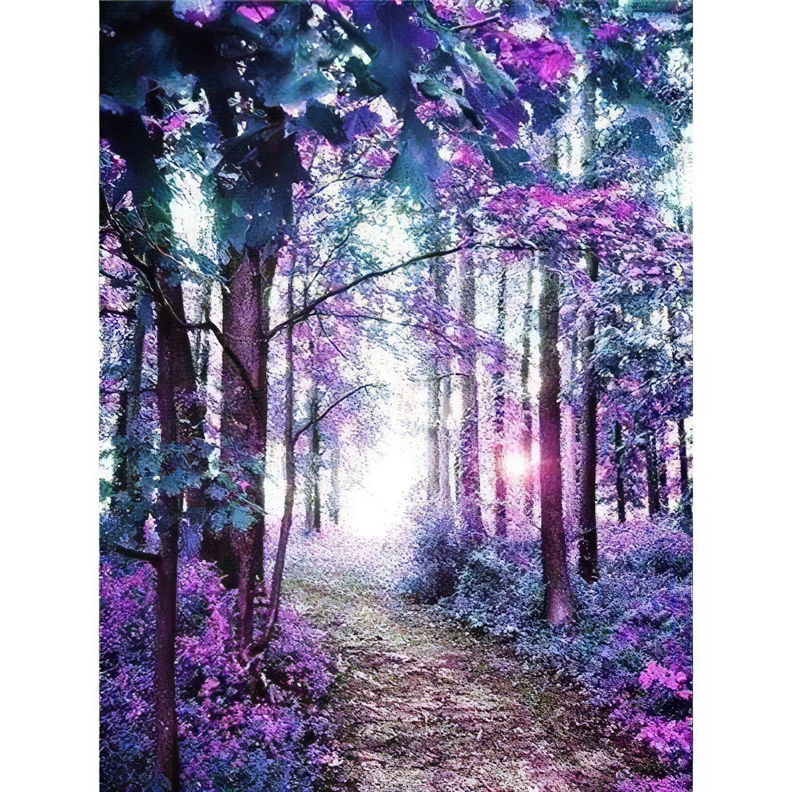 Una pintura de diamantes llamado 'Bosque de flores rosadas' - Meencantalapinturadediamantes