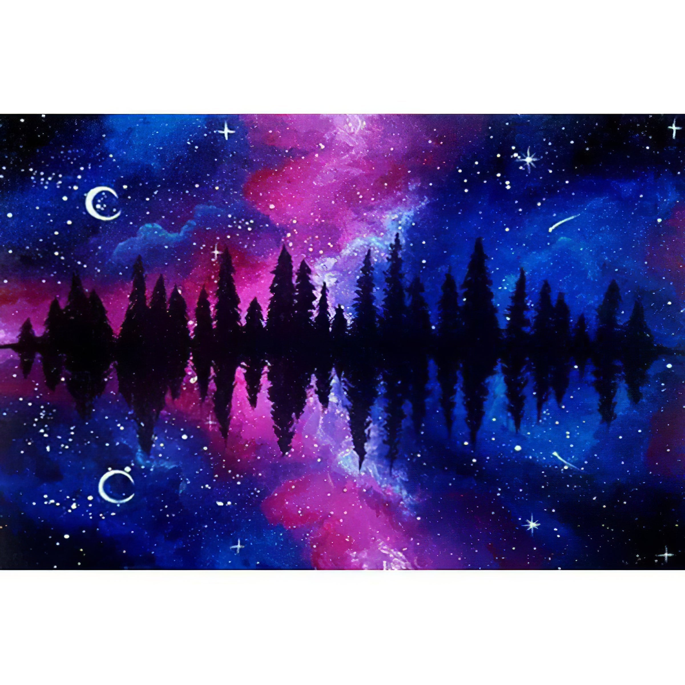 Una pintura de diamantes llamado 'Bosque y Universo' - Meencantalapinturadediamantes