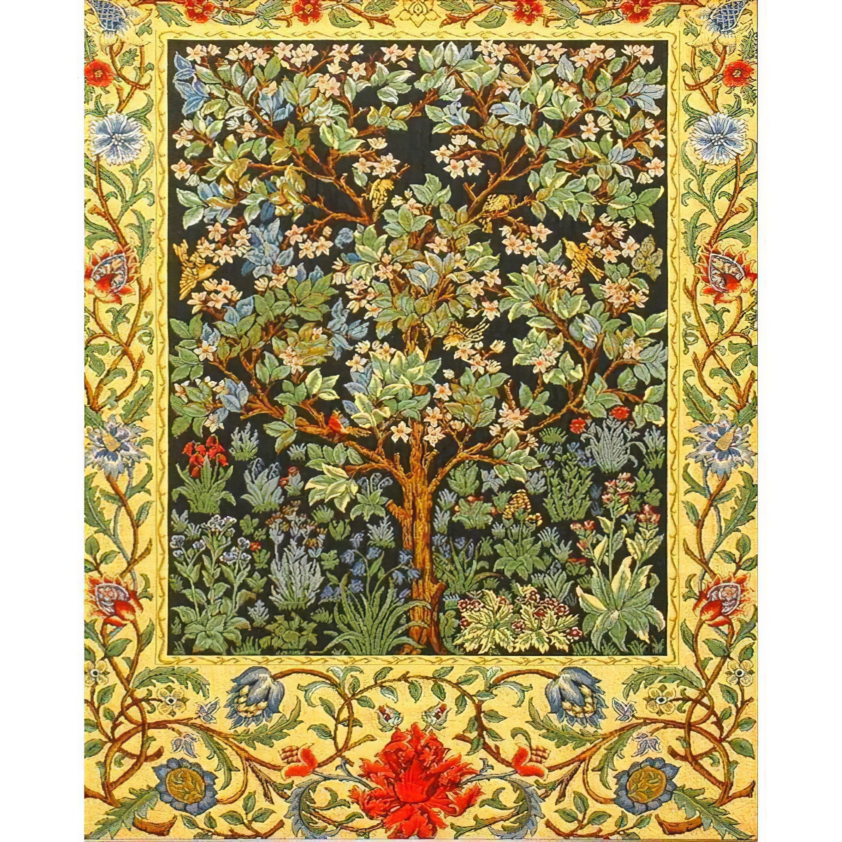 Una pintura de diamantes llamado 'Cuadro árbol de flores' - Meencantalapinturadediamantes