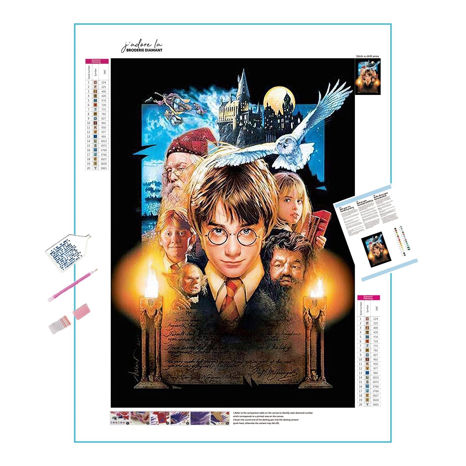 Una pintura de diamantes llamado 'Harry Potter' - Meencantalapinturadediamantes