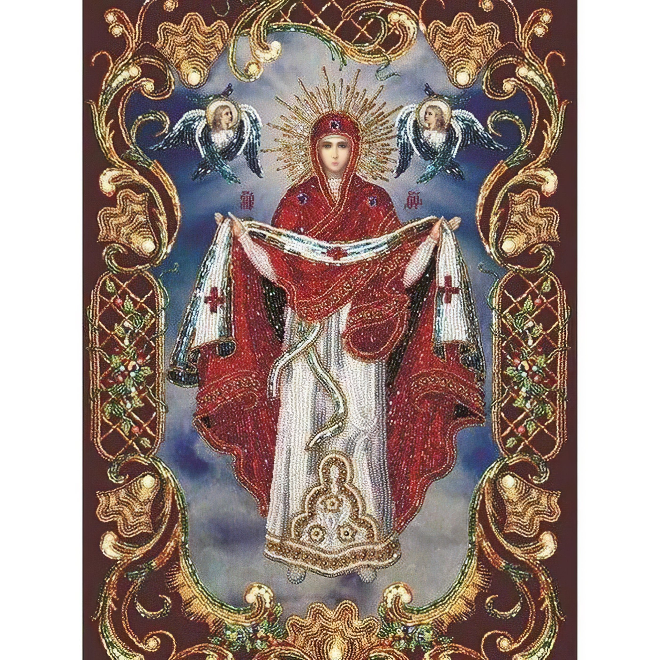 Una pintura de diamantes llamado 'Flor de los santos cristianos' - Meencantalapinturadediamantes