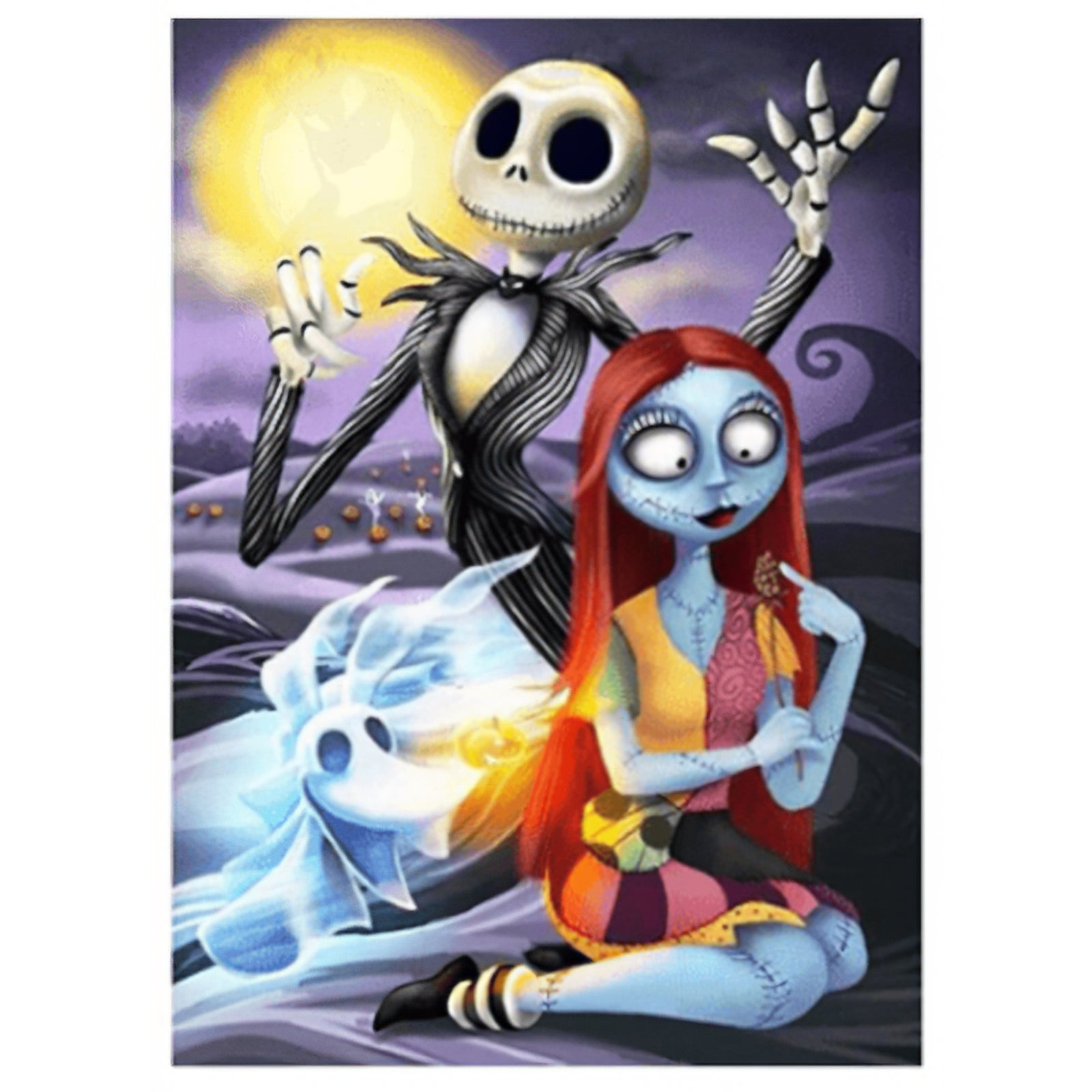 Una pintura de diamantes llamado 'Jack Sally Skellington' - Meencantalapinturadediamantes