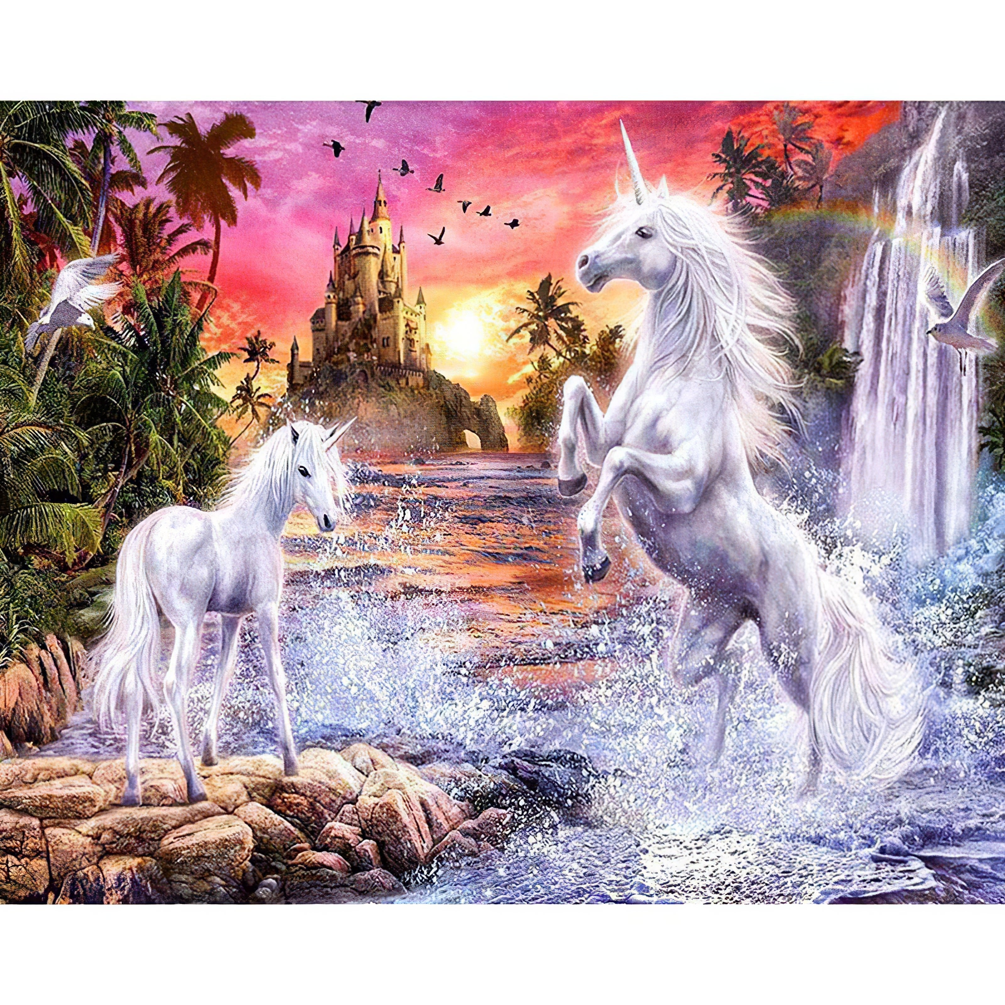 Una pintura de diamantes llamado 'Unicornio' - Meencantalapinturadediamantes