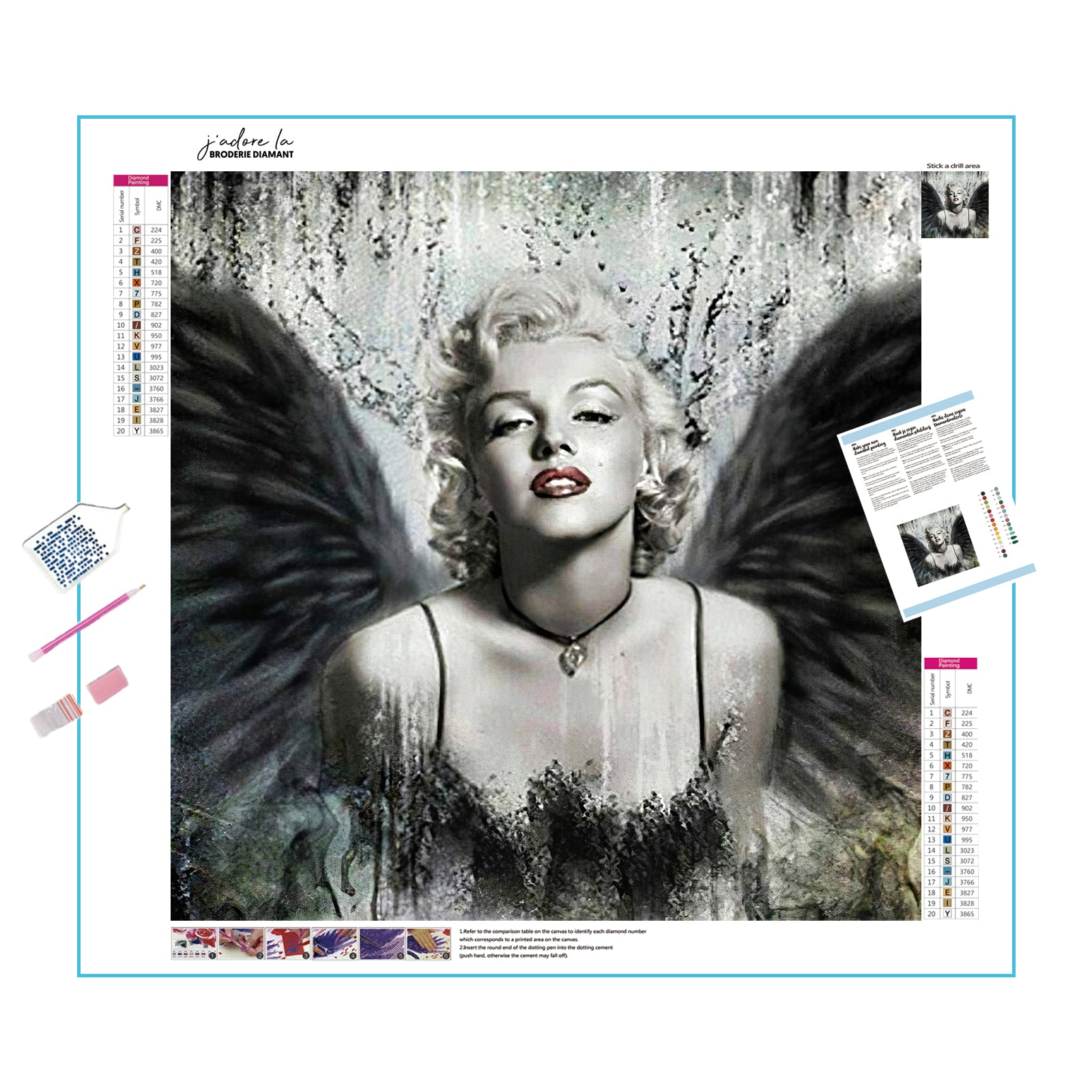 Una pintura de diamantes llamado 'Marilyn Monroe' - Meencantalapinturadediamantes