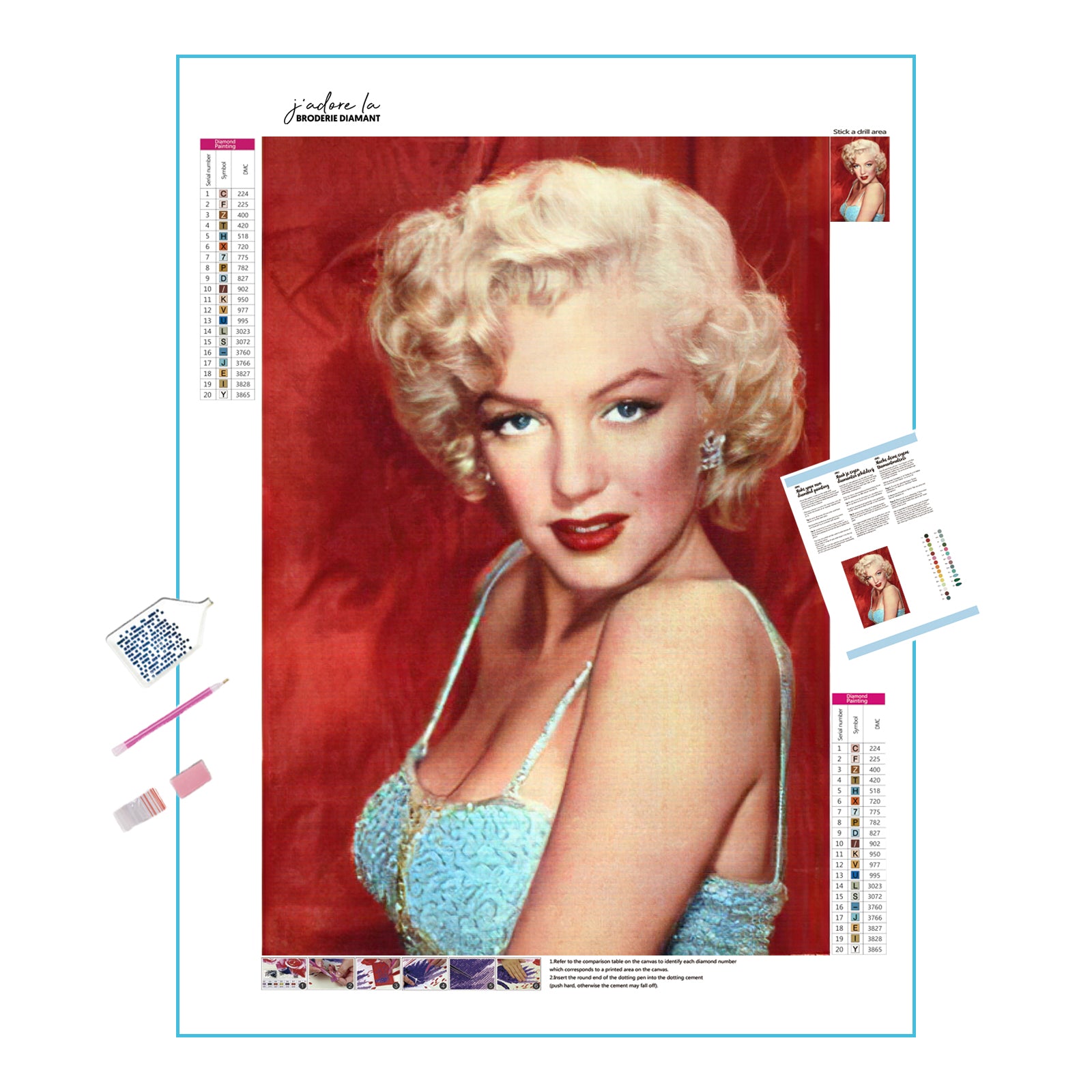 Una pintura de diamantes llamado 'Marilyn Monroe' - Meencantalapinturadediamantes