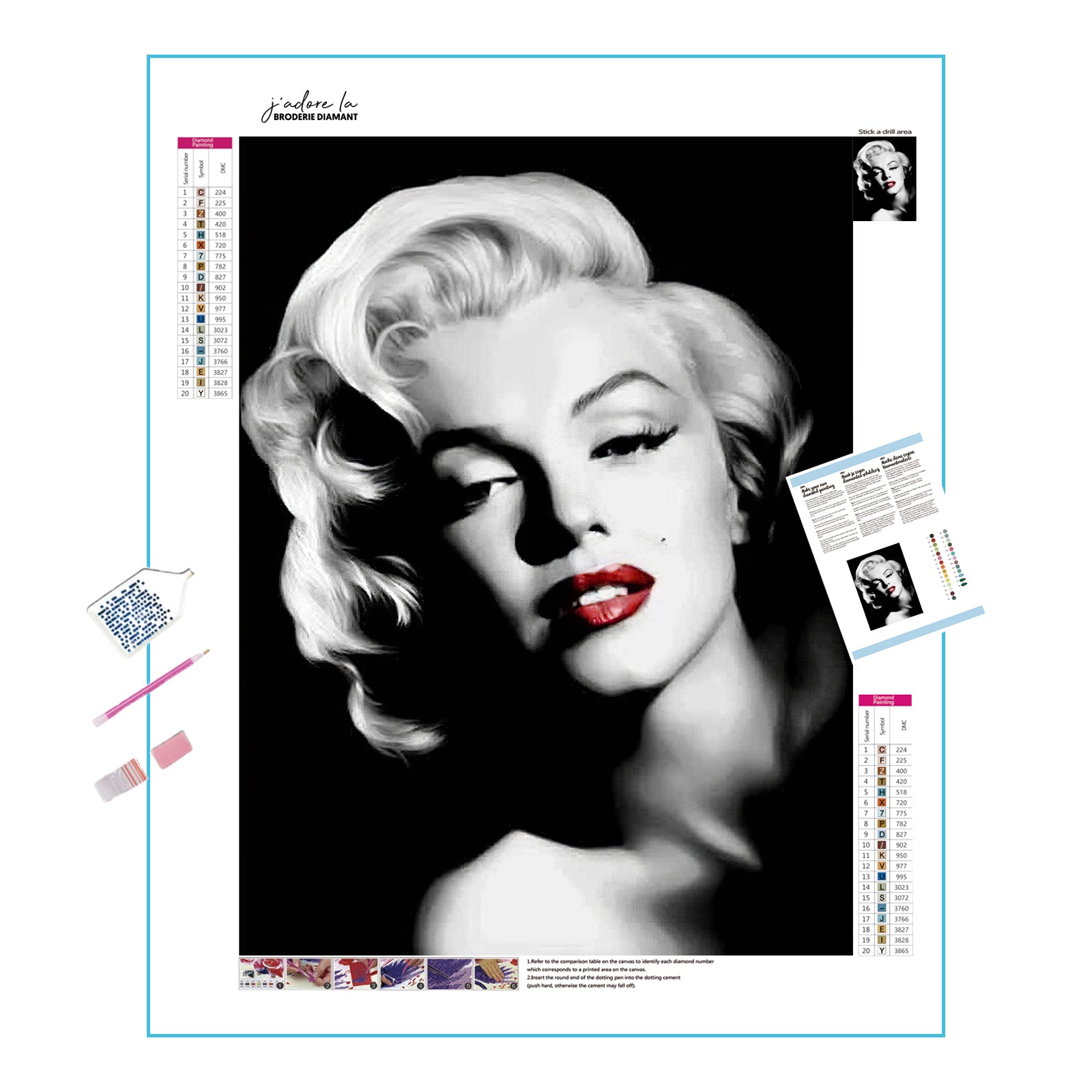 Una pintura de diamantes llamado 'Marilyn Monroe' - Meencantalapinturadediamantes