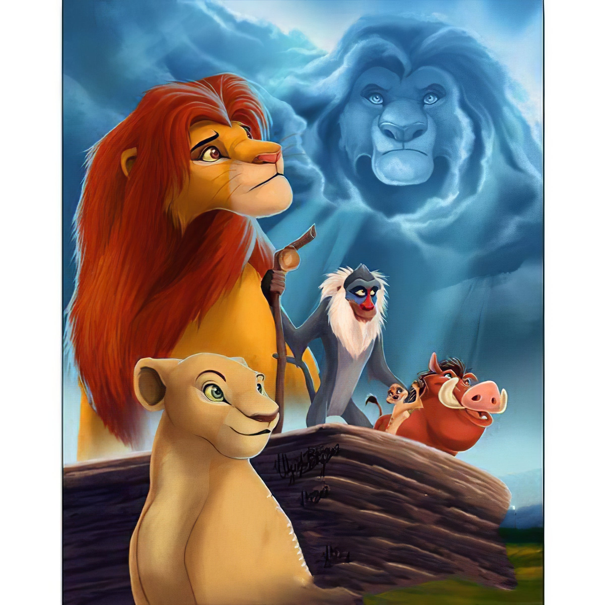 Una pintura de diamantes llamado 'Mufasa y cicatriz' - Meencantalapinturadediamantes