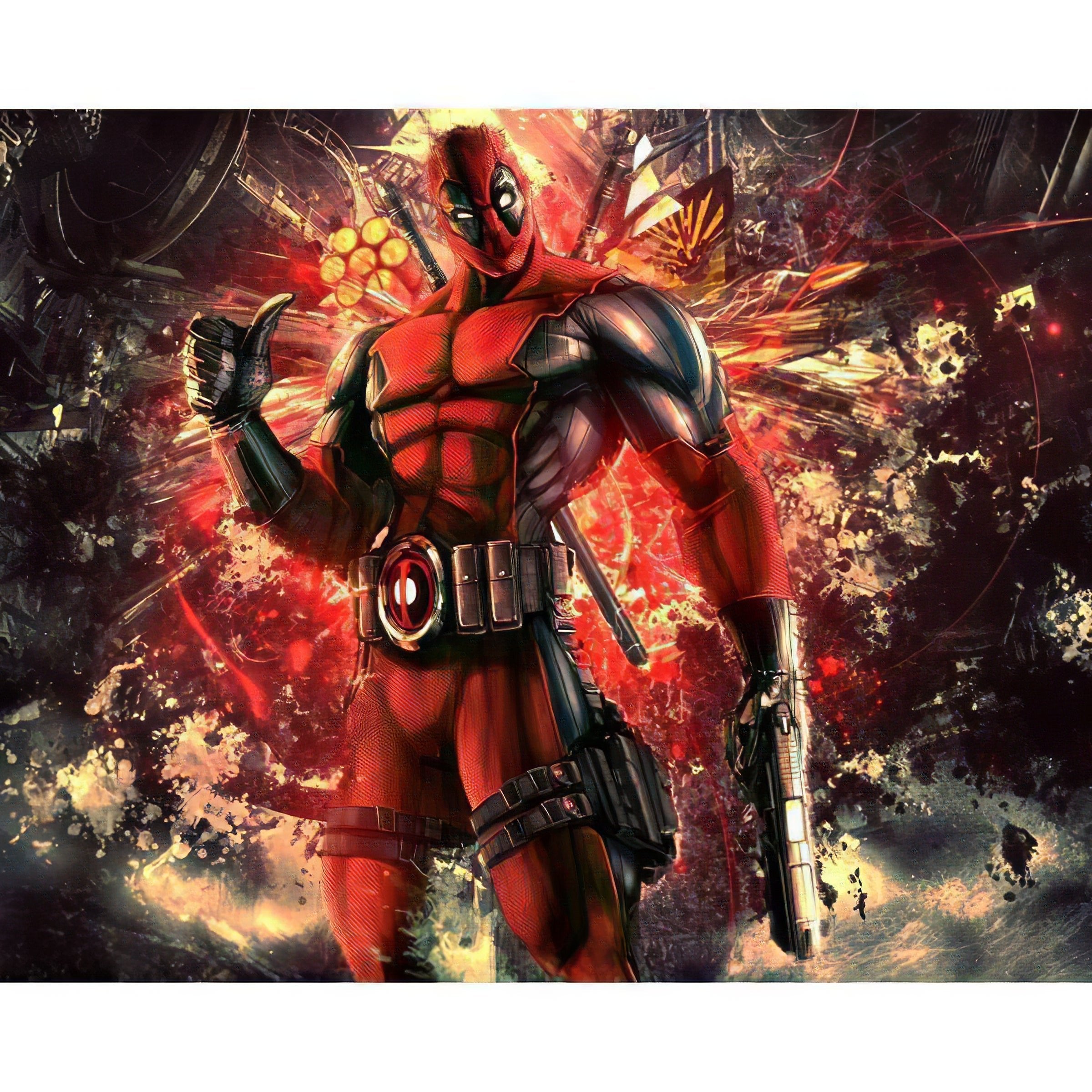 Una pintura de diamantes llamado 'Marvel Deadpool' - Meencantalapinturadediamantes