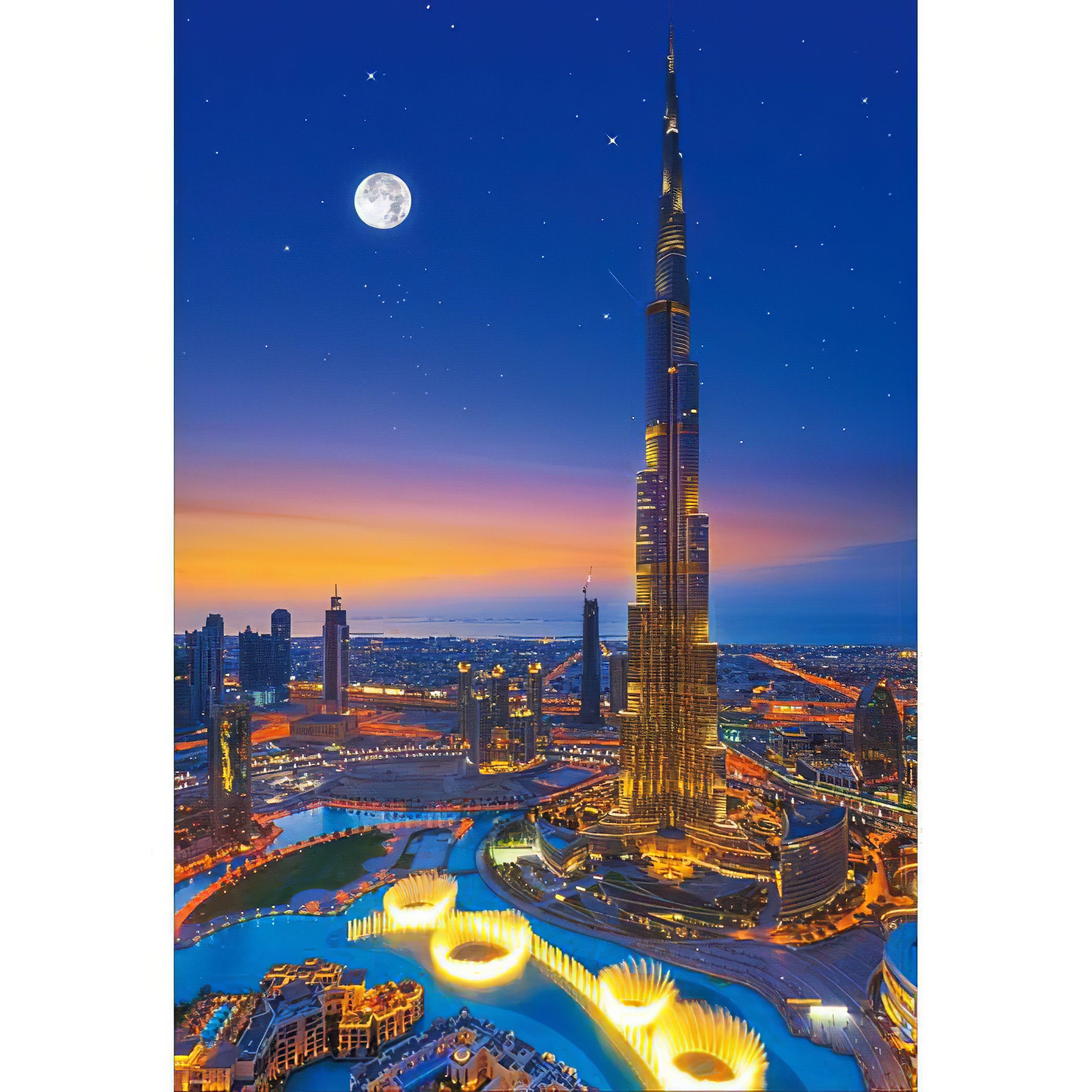 Una pintura de diamantes llamado 'Nuit de la ville de Dubaï' - Meencantalapinturadediamantes