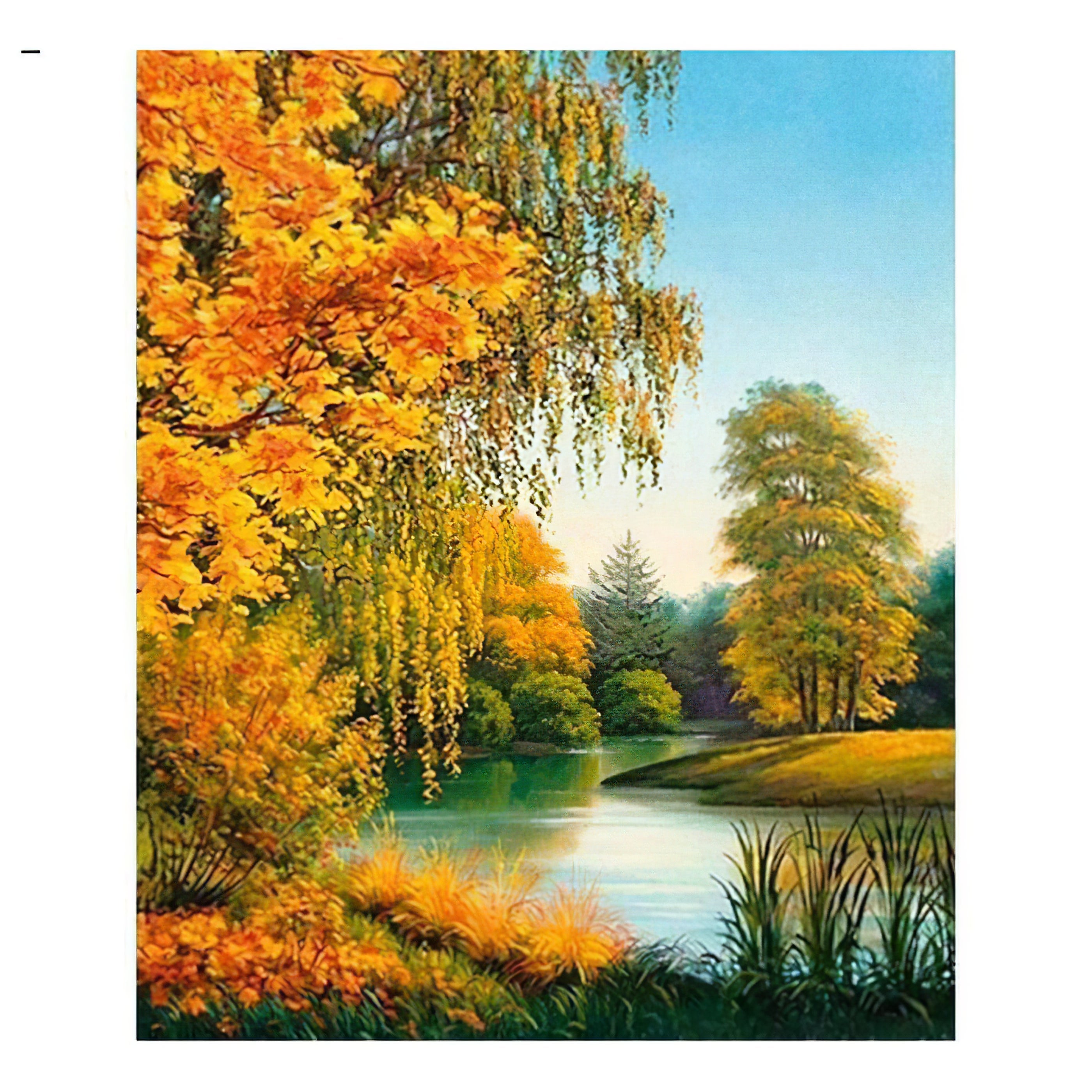 Una pintura de diamantes llamado 'Paisaje de otoño' - Meencantalapinturadediamantes