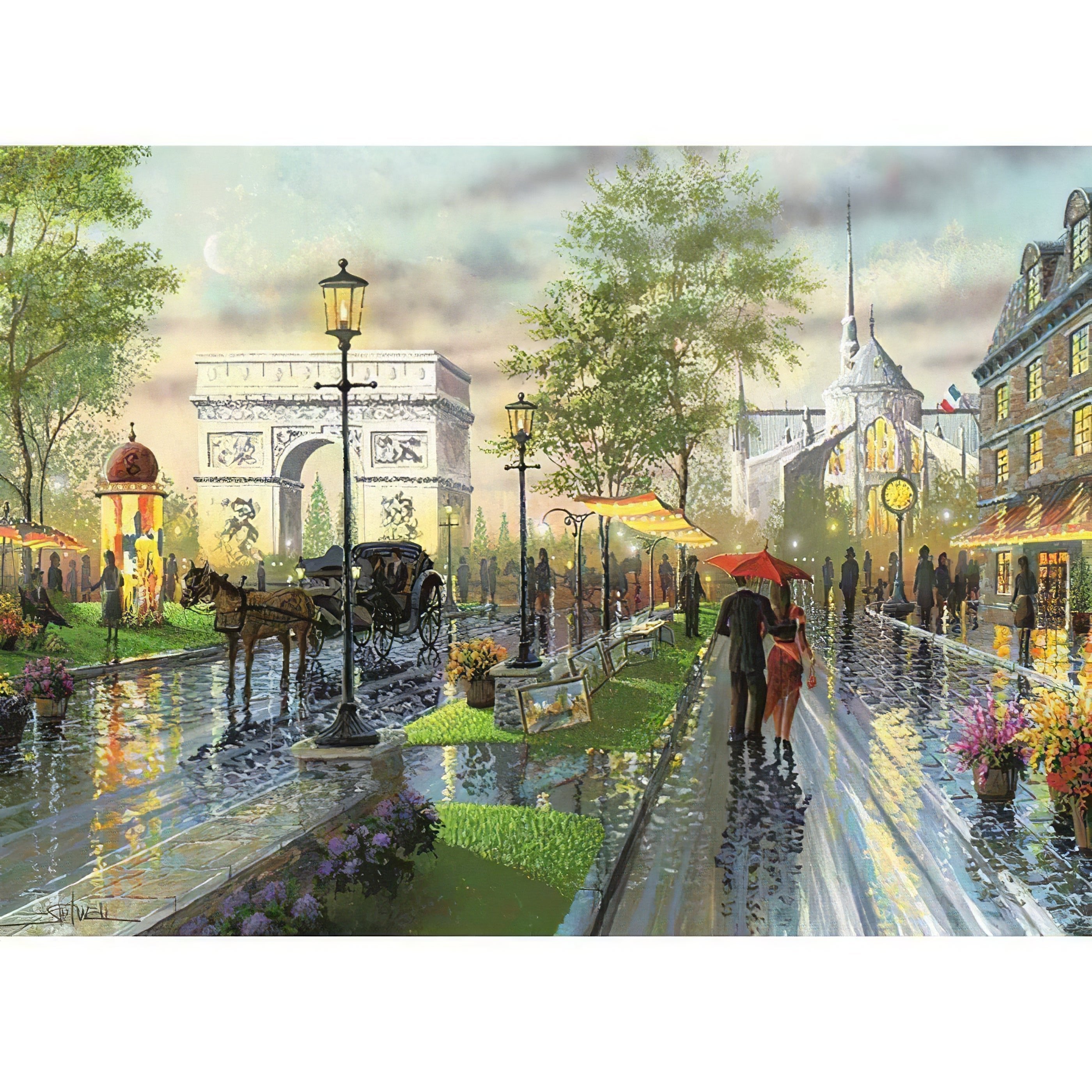 Una pintura de diamantes llamado 'Rue des jours de pluie' - Meencantalapinturadediamantes