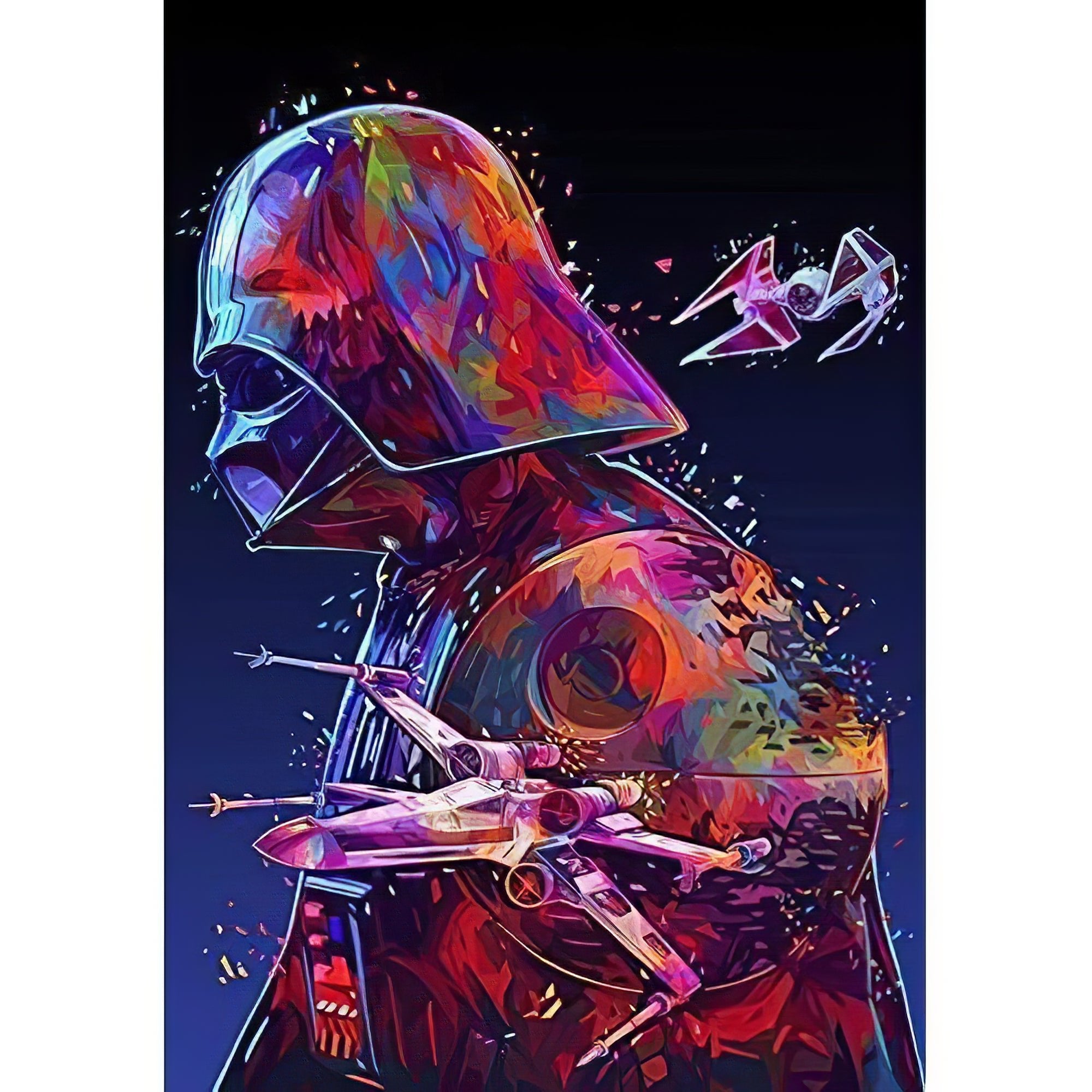 Una pintura de diamantes llamado 'Star Wars Dark Vador' - Meencantalapinturadediamantes