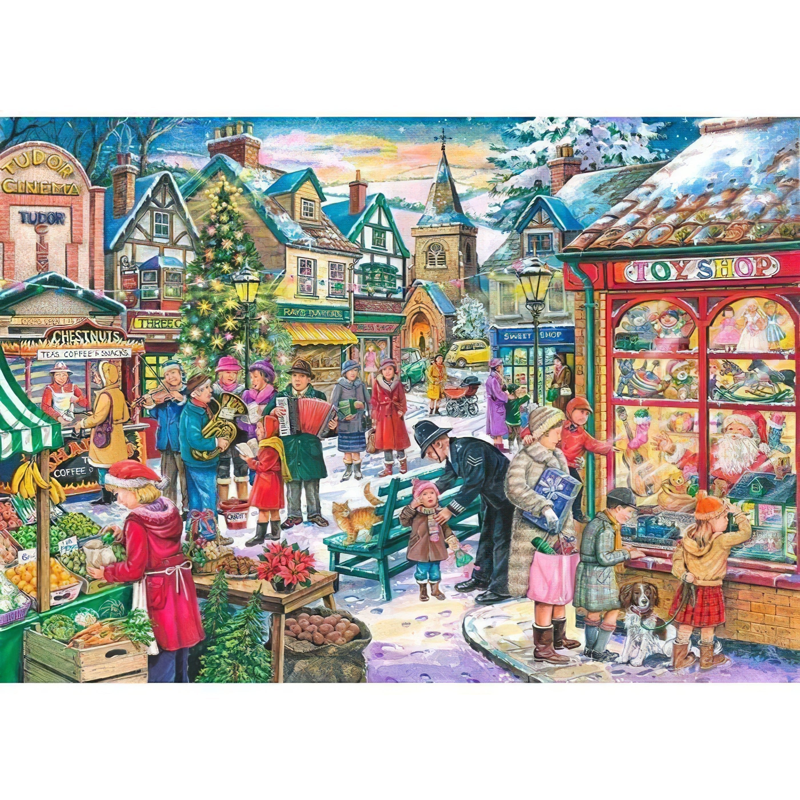 Una pintura de diamantes llamado 'Rue du Village de Noël' - Meencantalapinturadediamantes