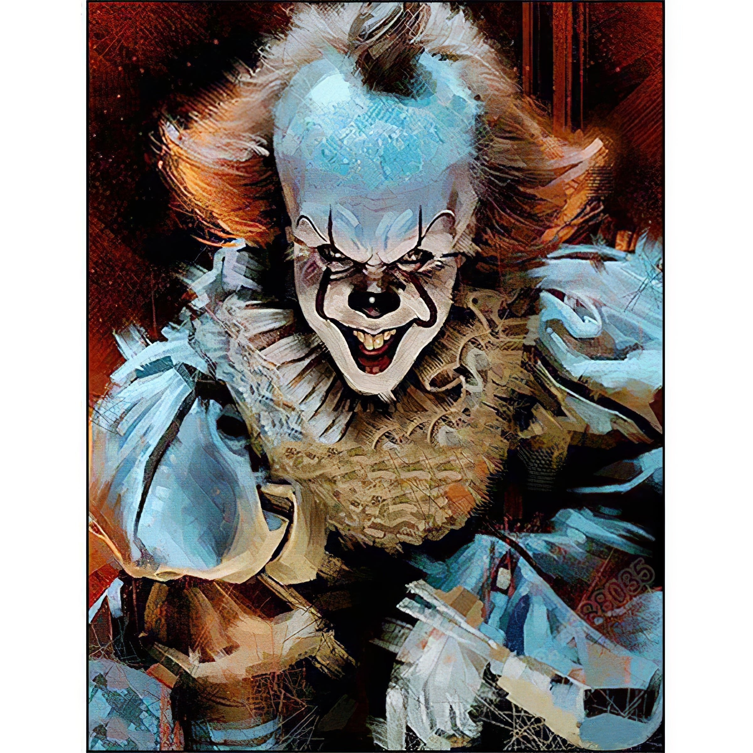 Una pintura de diamantes llamado 'Pennywise de IT' - Meencantalapinturadediamantes