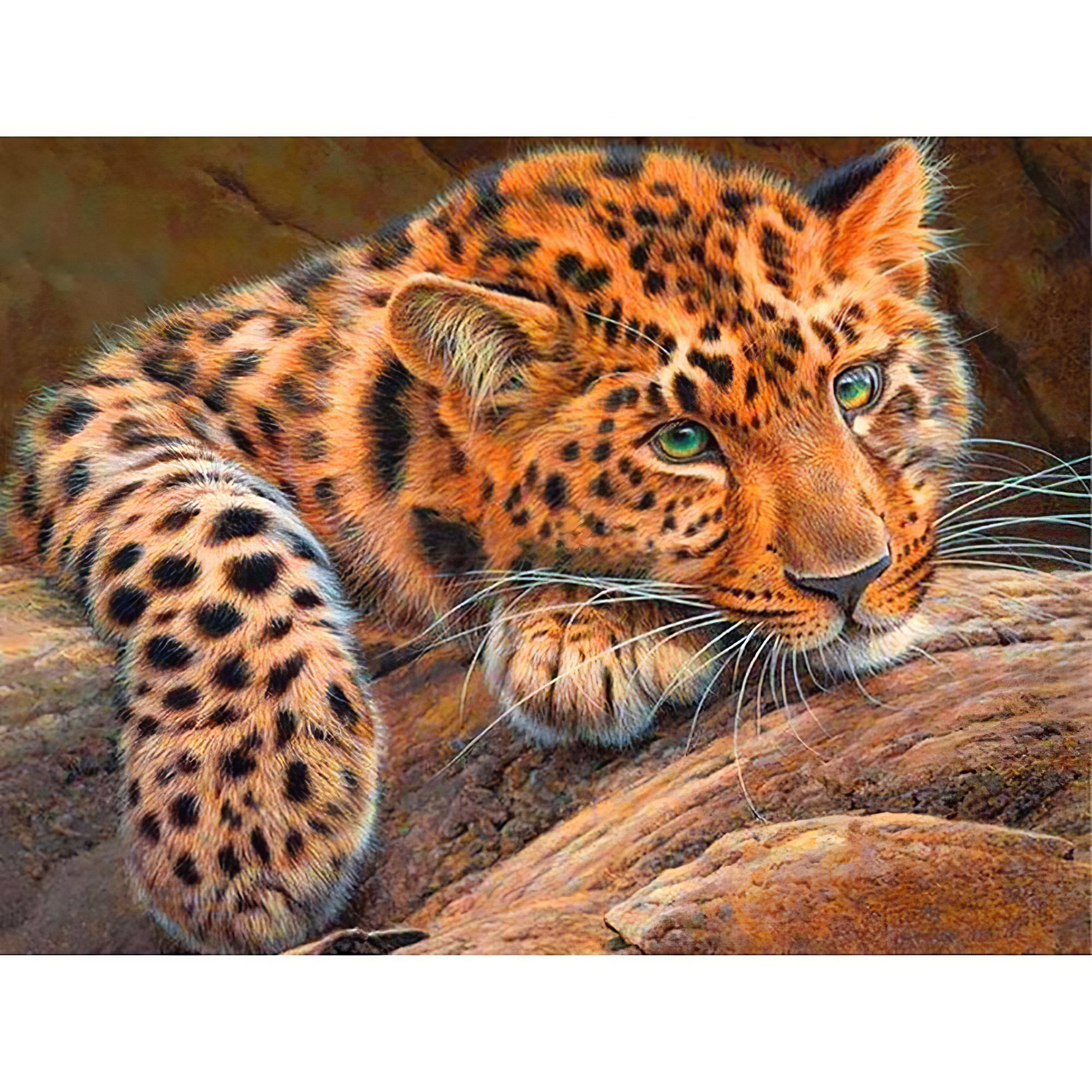 Una pintura de diamantes llamado 'Leopardo' - Meencantalapinturadediamantes