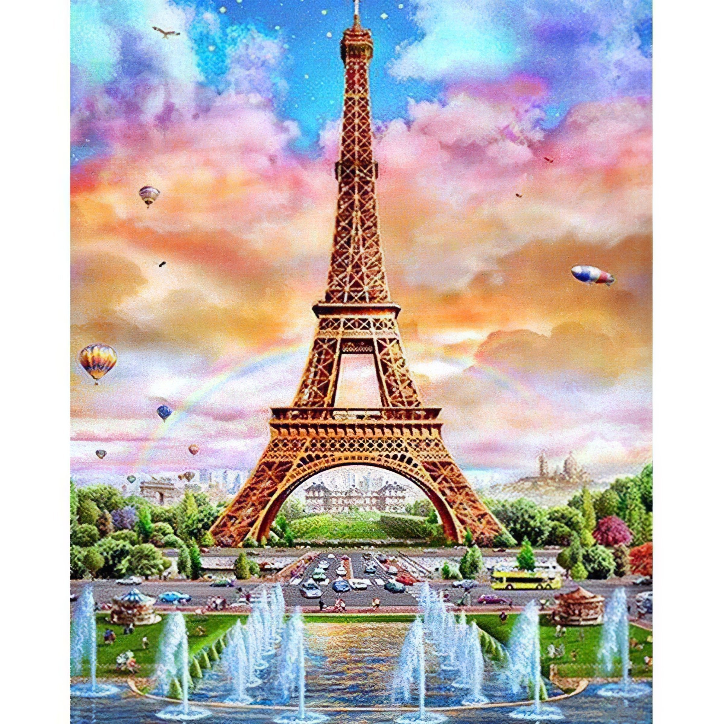 Una pintura de diamantes llamado 'Torre Eiffel' - Meencantalapinturadediamantes