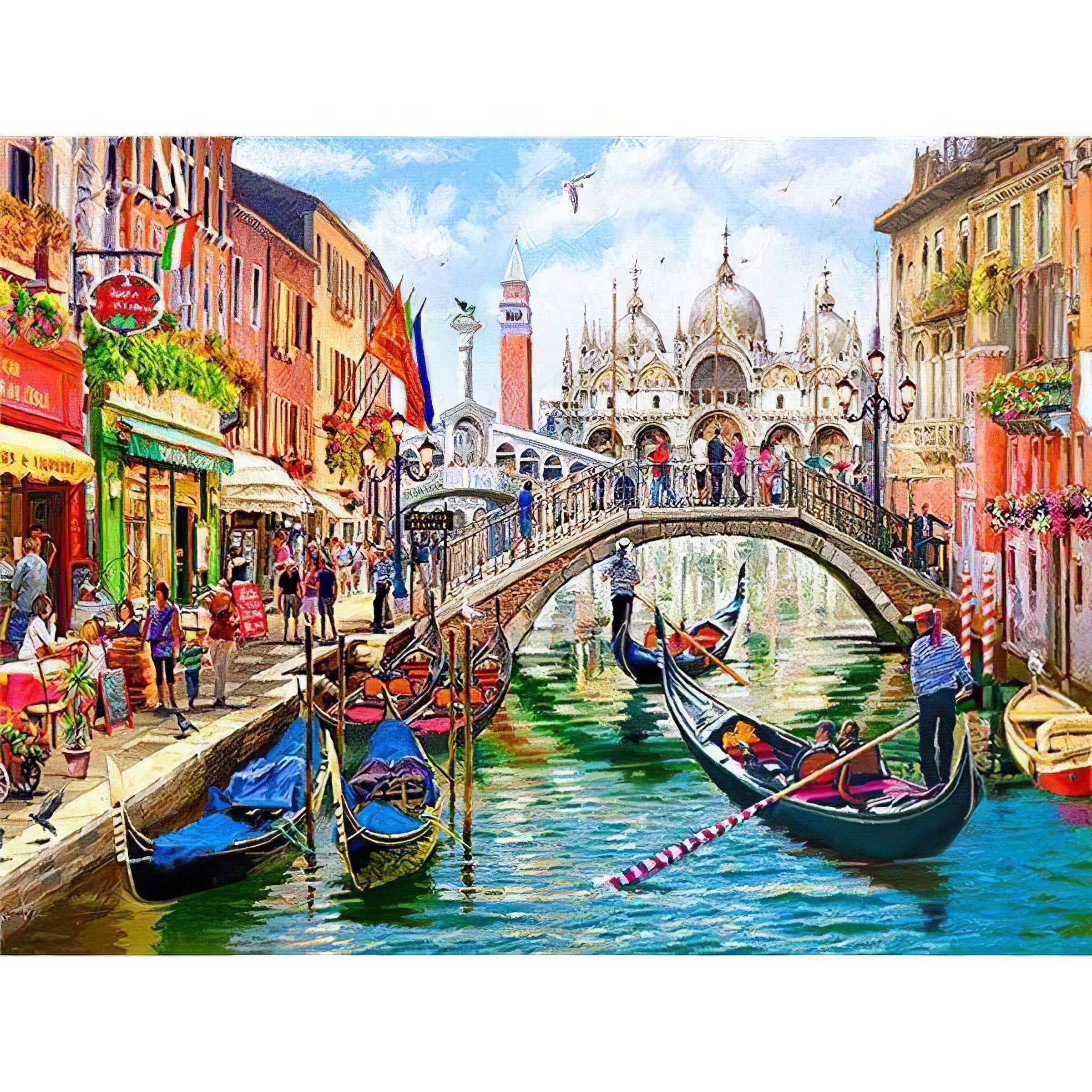 Una pintura de diamantes llamado 'Voyage en bateau sur les canaux de Venise' - Meencantalapinturadediamantes