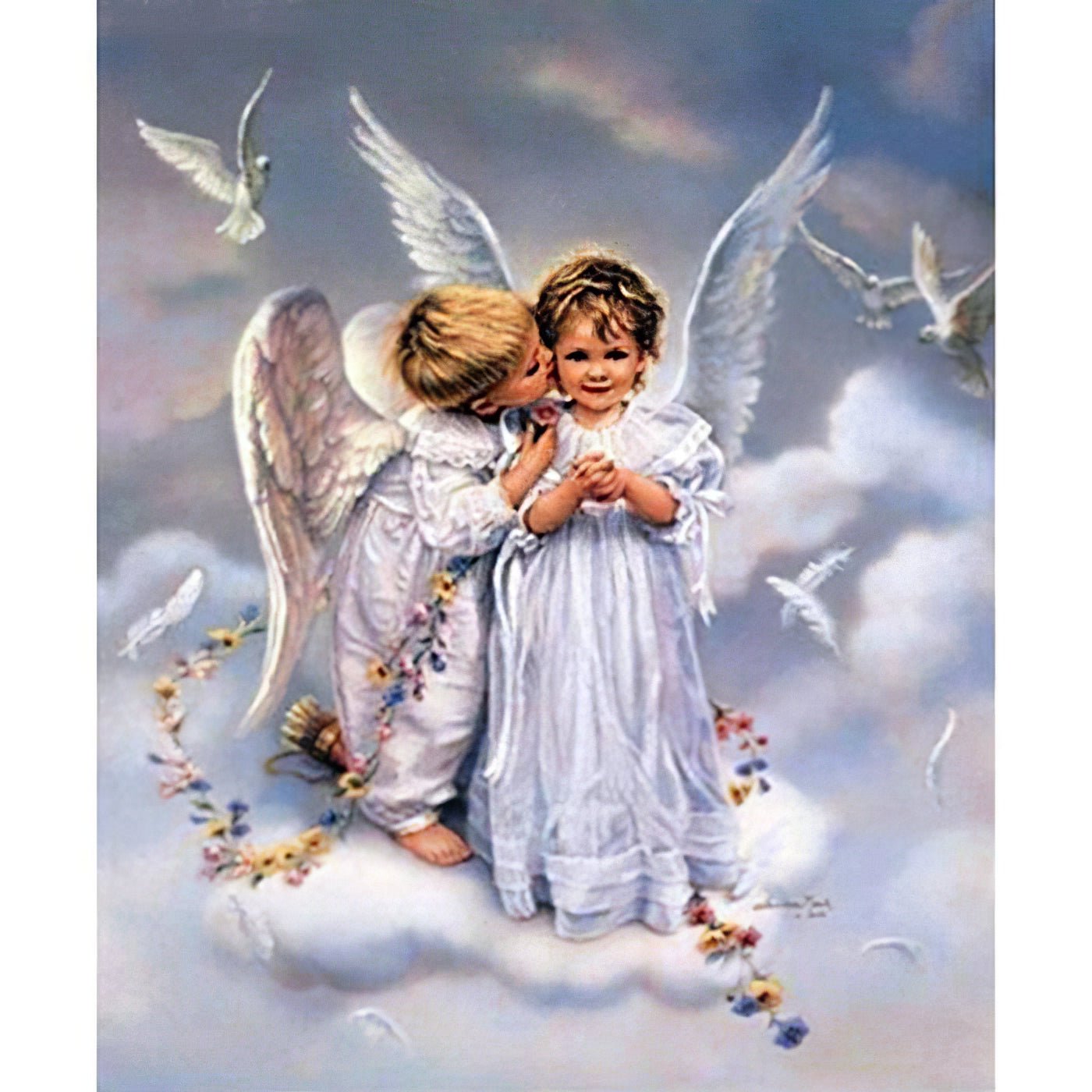 Una pintura de diamantes llamado 'Hermosos niños angelitos' - Meencantalapinturadediamantes