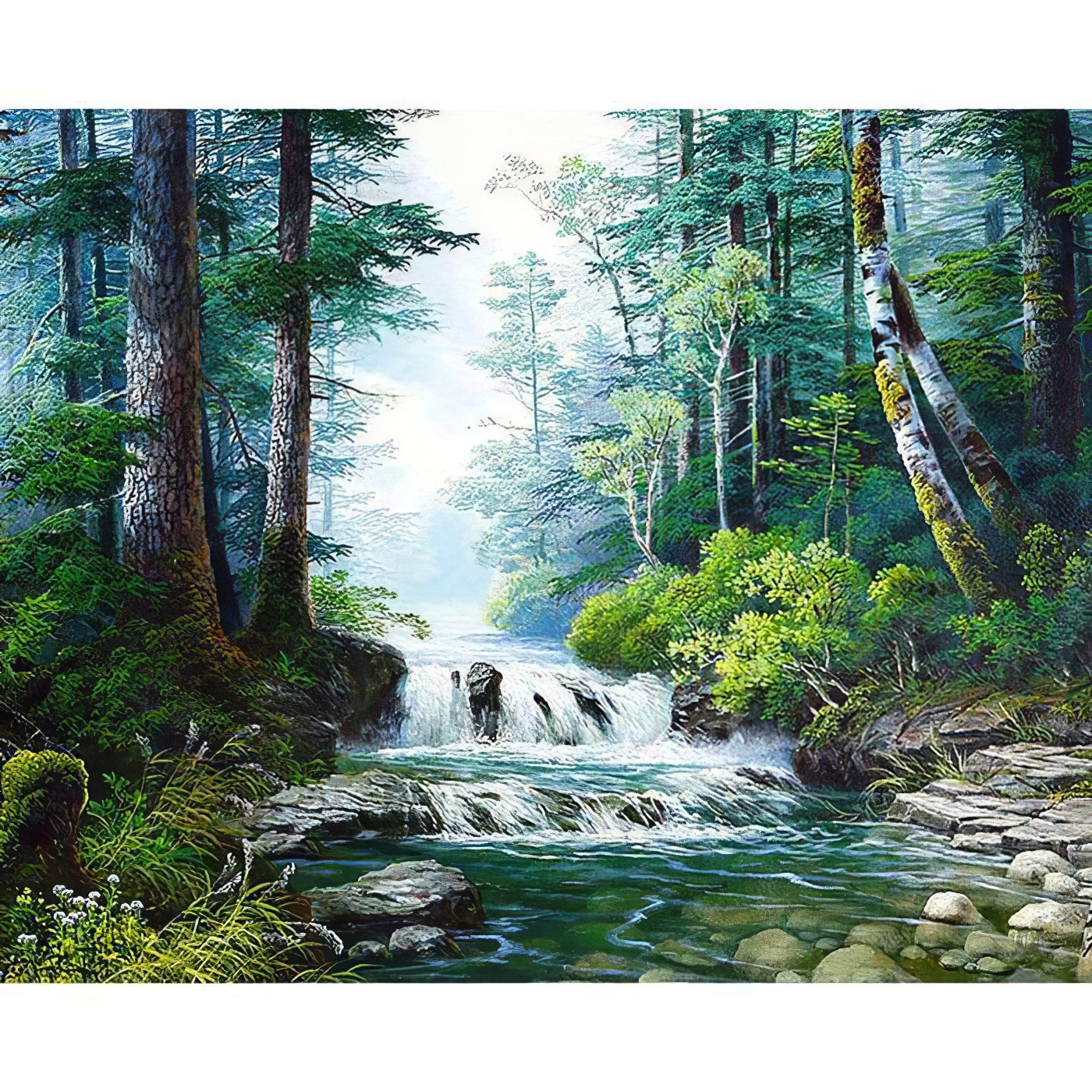 Diamond Painting - Bosque de cascada