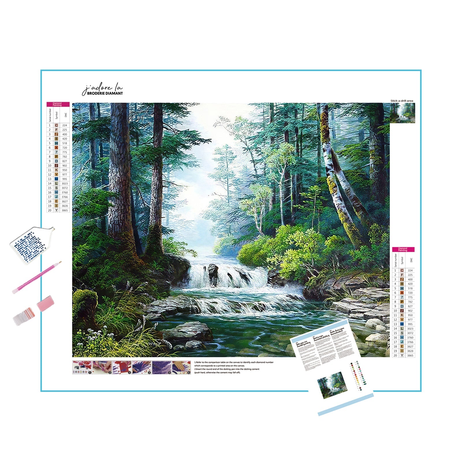 Diamond Painting - Bosque de cascada