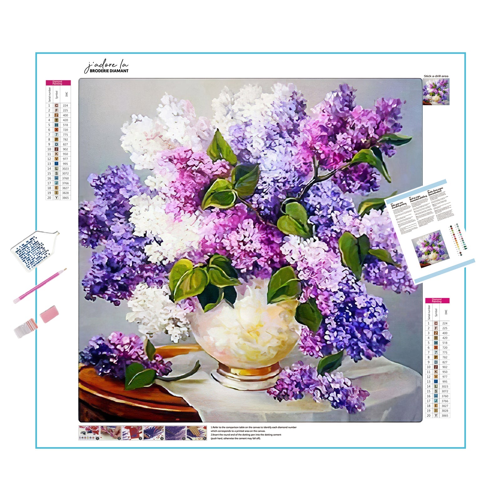 Diamond Painting - Ramo de flores de lavanda